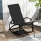 2-in-1 Outdoor Rocking Chair with 4-Position Adjustable Backrest for Patio Porch Poolside